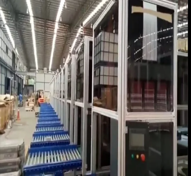 DWS equipment above a conveyor